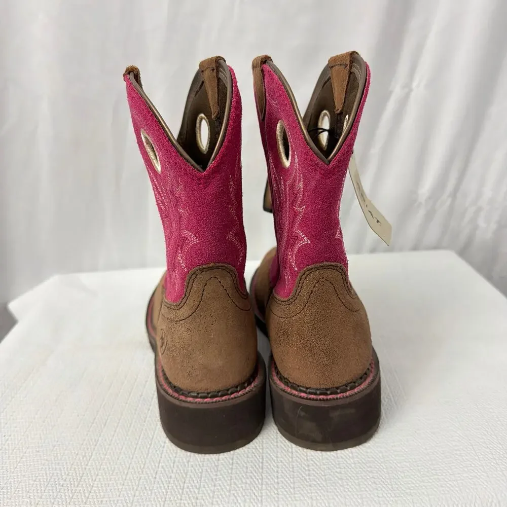 Ariat Fatbaby Boots Womens Size 6 B Gold Pink Heritage Western Cowboy Cowgirl - Picture 4 of 9